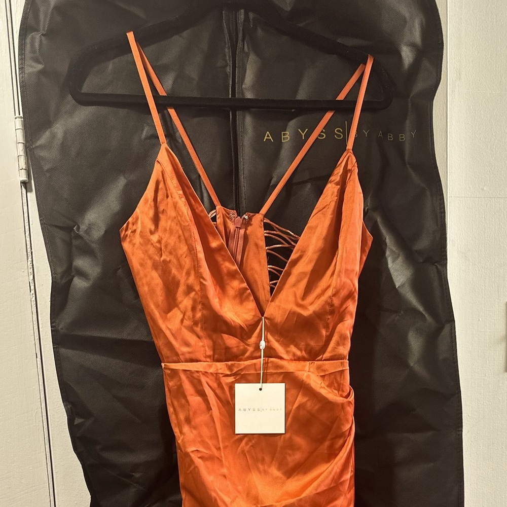 Abbys Minni Dress Cocktail Dress Rust Color M